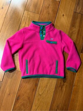 EUC Vineyard Vines Snap Fleece Pullover 3T